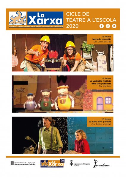 El grup de teatre La Xarxa oferirà al febrer tres espectacles per als escolars