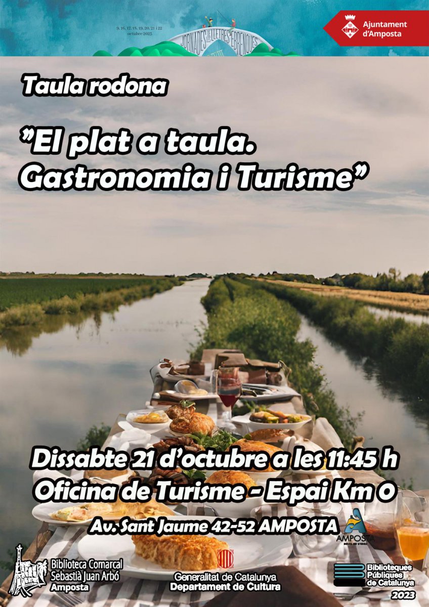 El plat a taula. Gastronomia i turisme. XVIII Jornades de les Lletres Ebrenques.