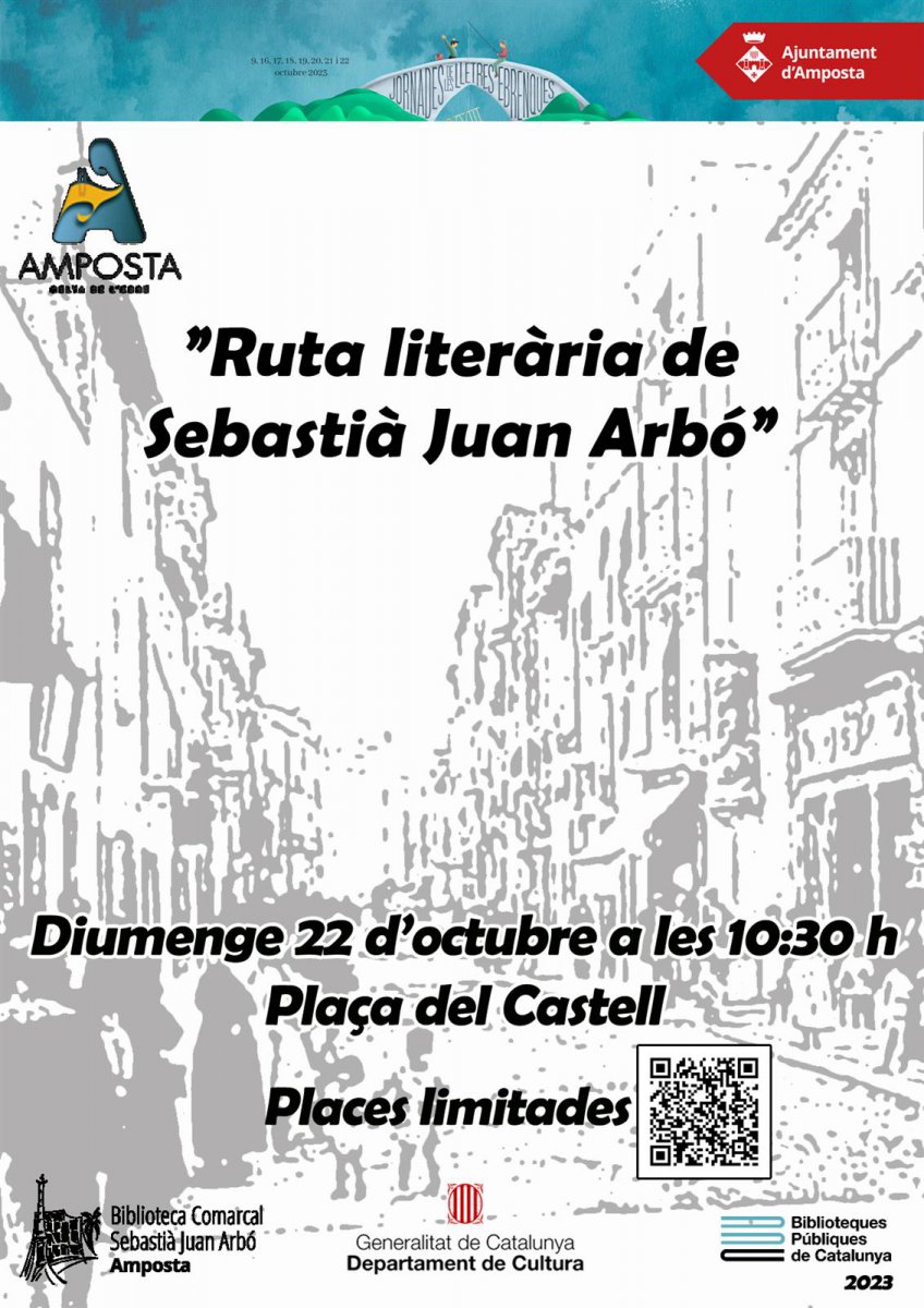 Ruta literària de Sebastià Juan Arbó. XVIII Jornades de les Lletres Ebrenques.