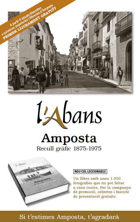 Ajuntament d´Amposta > Comunicació > L’abans: Recull gràfic d’Amposta (1875-1975), que sortirà al mercat divendres, dia 28 de setembre.