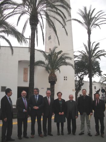 Ajuntament d´Amposta > Comunicació > Ajuntament, Diputació i Bisbat formalitzen l’acord per rehabilitar el campanar del Poble Nou