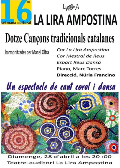 Ajuntament d´Amposta > Comunicació > 12 cançons catalanes, un espectacle de cant coral i dansa catalana