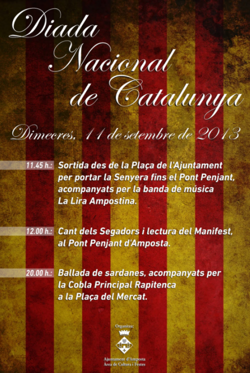 Ajuntament d´Amposta > Comunicació > DIADA NACIONAL DE CATALUNYA
