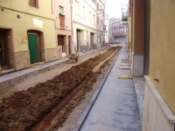 Comencen les obres de rehabilitació de tres dels principals carrers del casc antic