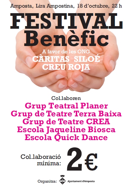 Ajuntament d´Amposta > Comunicació > Festival benèfic a favor de les ONG Càritas, Siloé i Creu Roja