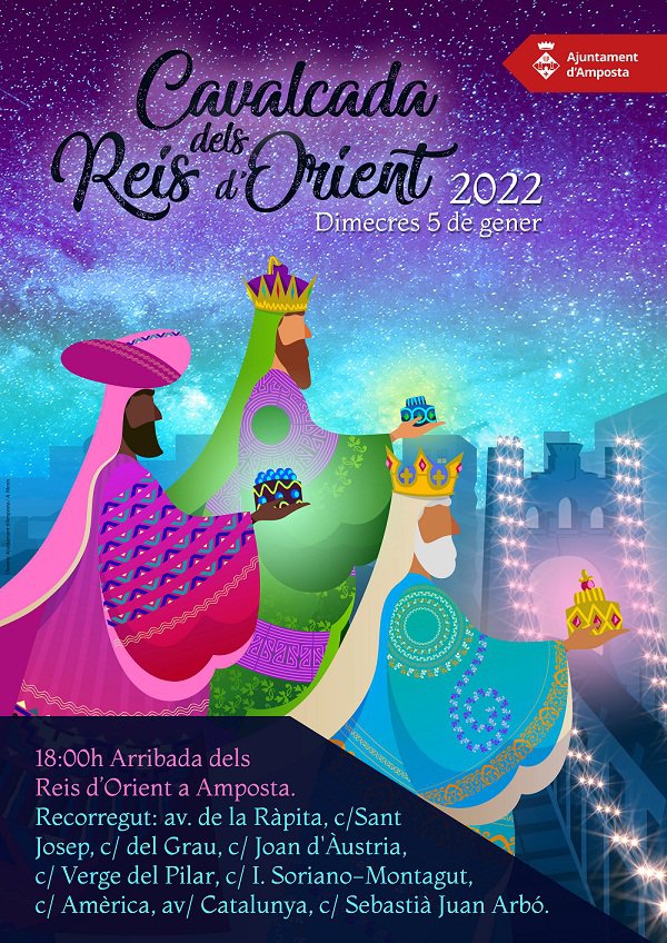 Els Reis d’Orient arribaran a Amposta per repartir il·lusió