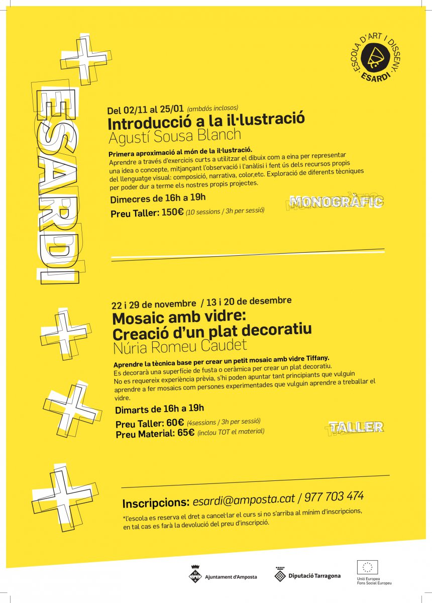 L’Escola d’Art i Disseny torna a obrir les aules a la ciutadania amb +Esardi