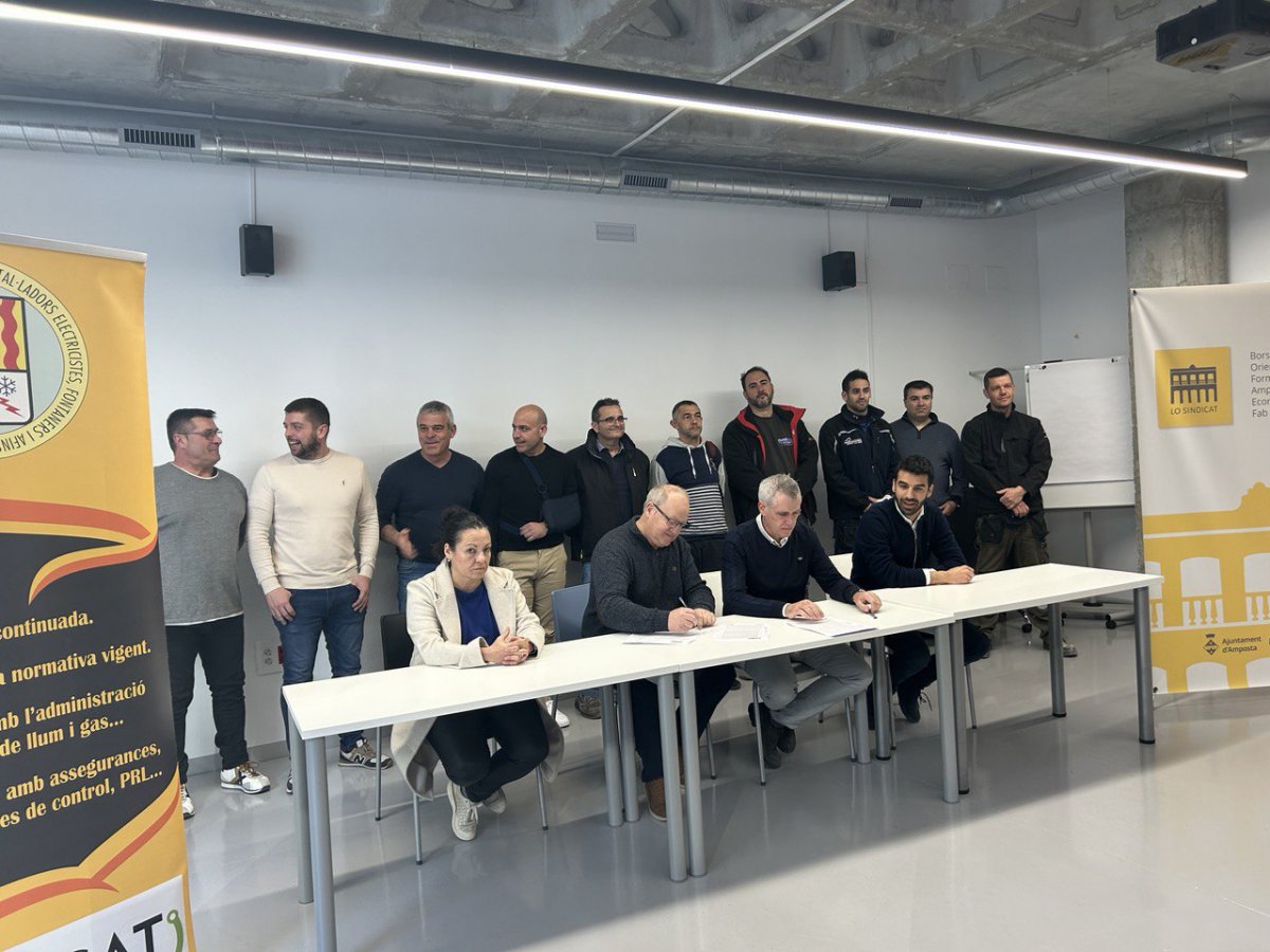 L’Ajuntament s’uneix amb el Gremi d’Instal·ladors Electricistes i Fontaners per impulsar la Formació Professional Dual