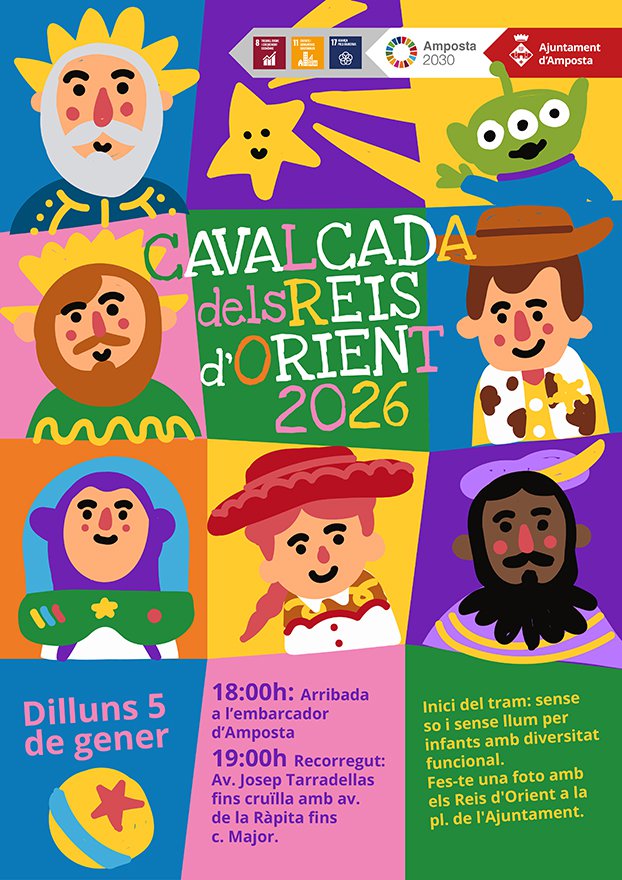 Els reis d’Orient arribaran a Amposta acompanyats dels personatges de Toy Story Els reis d’Orient arribaran a Amposta acompanyats dels personatges de Toy Story