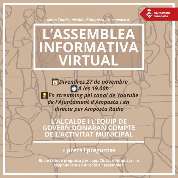 Convocada un assemblea virtual per donar compte de l’actualitat municipal 