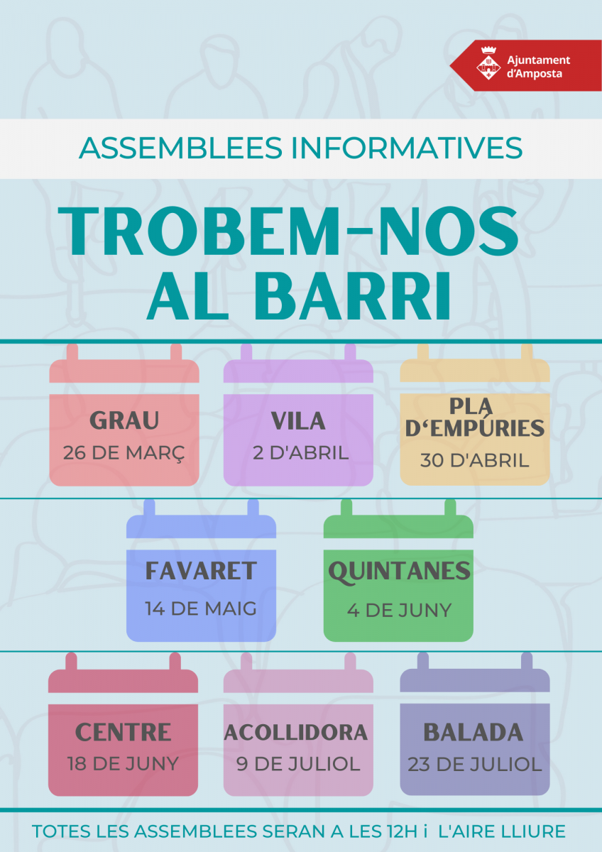’Trobem-nos als barris’ programa vuit assemblees informatives en diferents barris de la ciutat