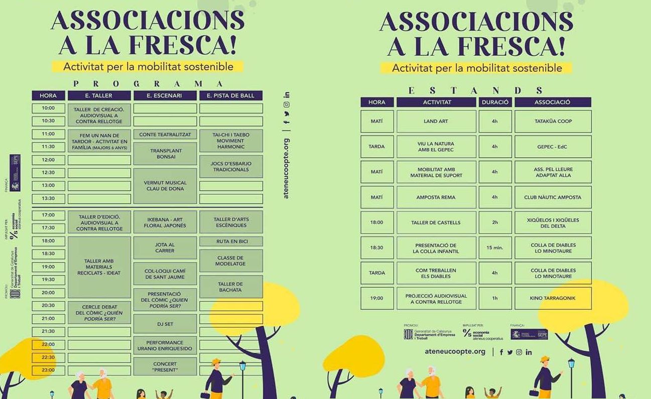 Ajuntament d´Amposta > agenda > Associacions a la Fresca. Activitat per a la mobilitat sostenible