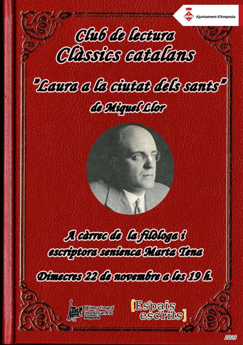 Club de Lectura Clàssics Catalans "Laura a la ciutat dels sants", de Miquel LLor.