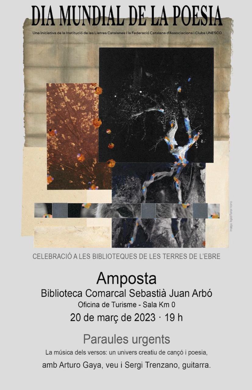 Celebració del Dia Mundial de la Poesia. "Paraules urgents". Recital poètic.