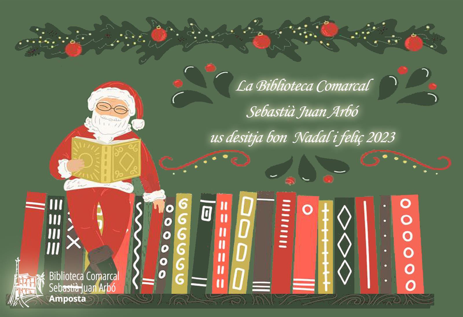 La biblioteca us desitja bon Nadal i feliç 2023