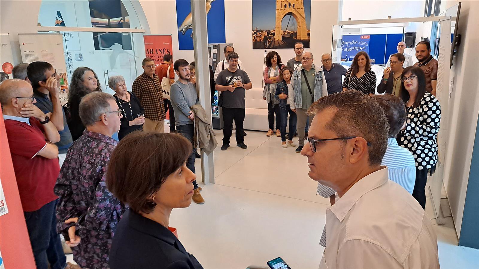 Imatges de la inauguració de l’exposició "L’aranès, l’occità de Catalunya".