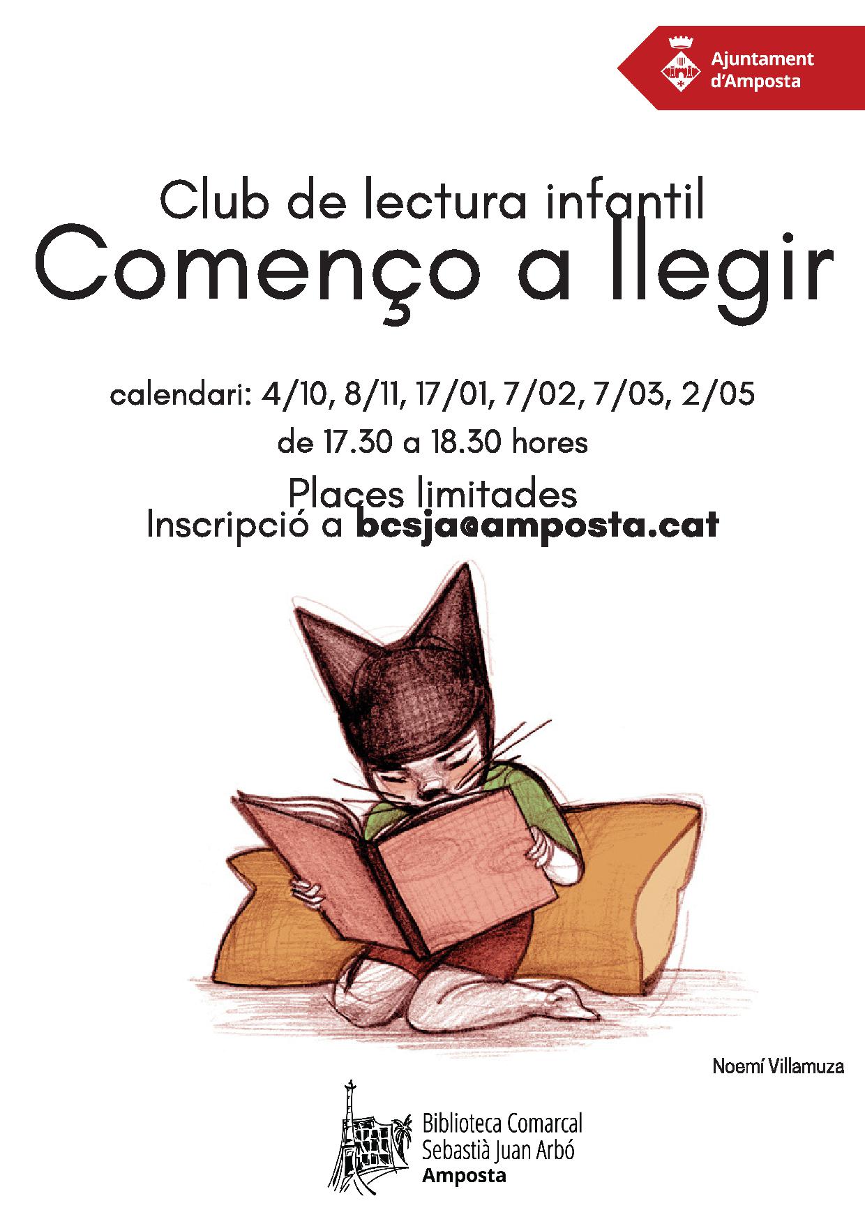 Ajuntament d´Amposta > agenda > Club de lectura infantil "Començo a llegir"