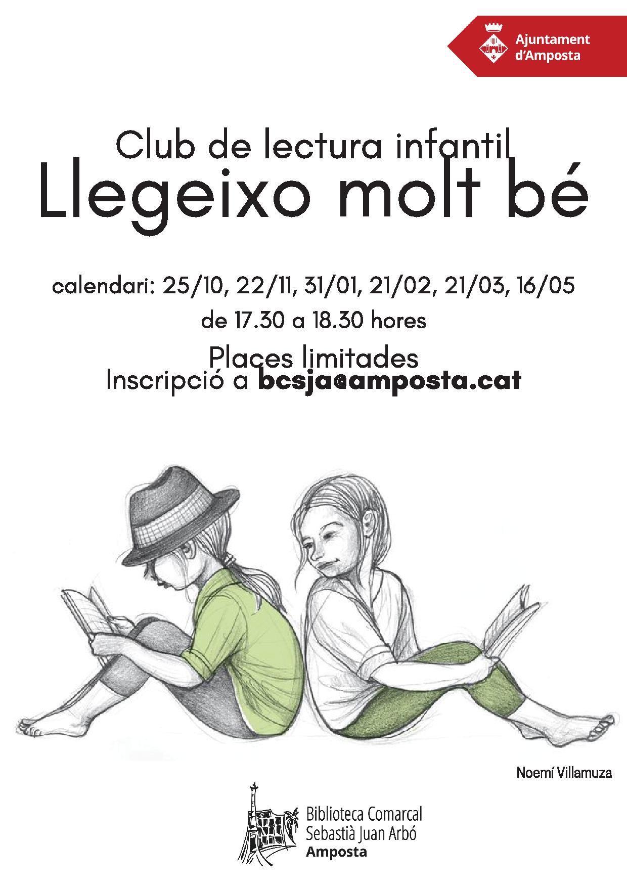 Ajuntament d´Amposta > agenda > Club de lectura infantil "Llegeixo molt bé"