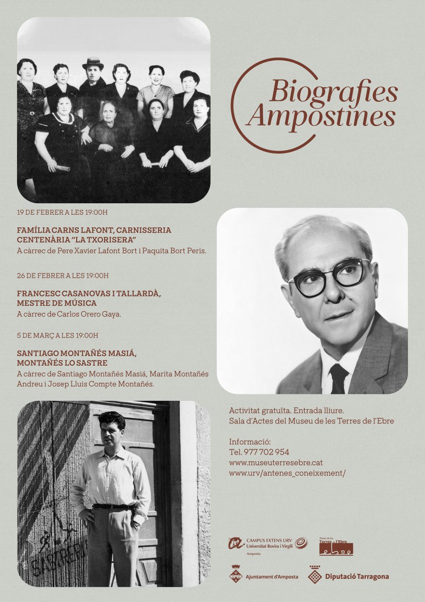 Les Biografies Ampostines recuperaran la història de Francesc Casanovas, Santiago Montañés i la família Lafont