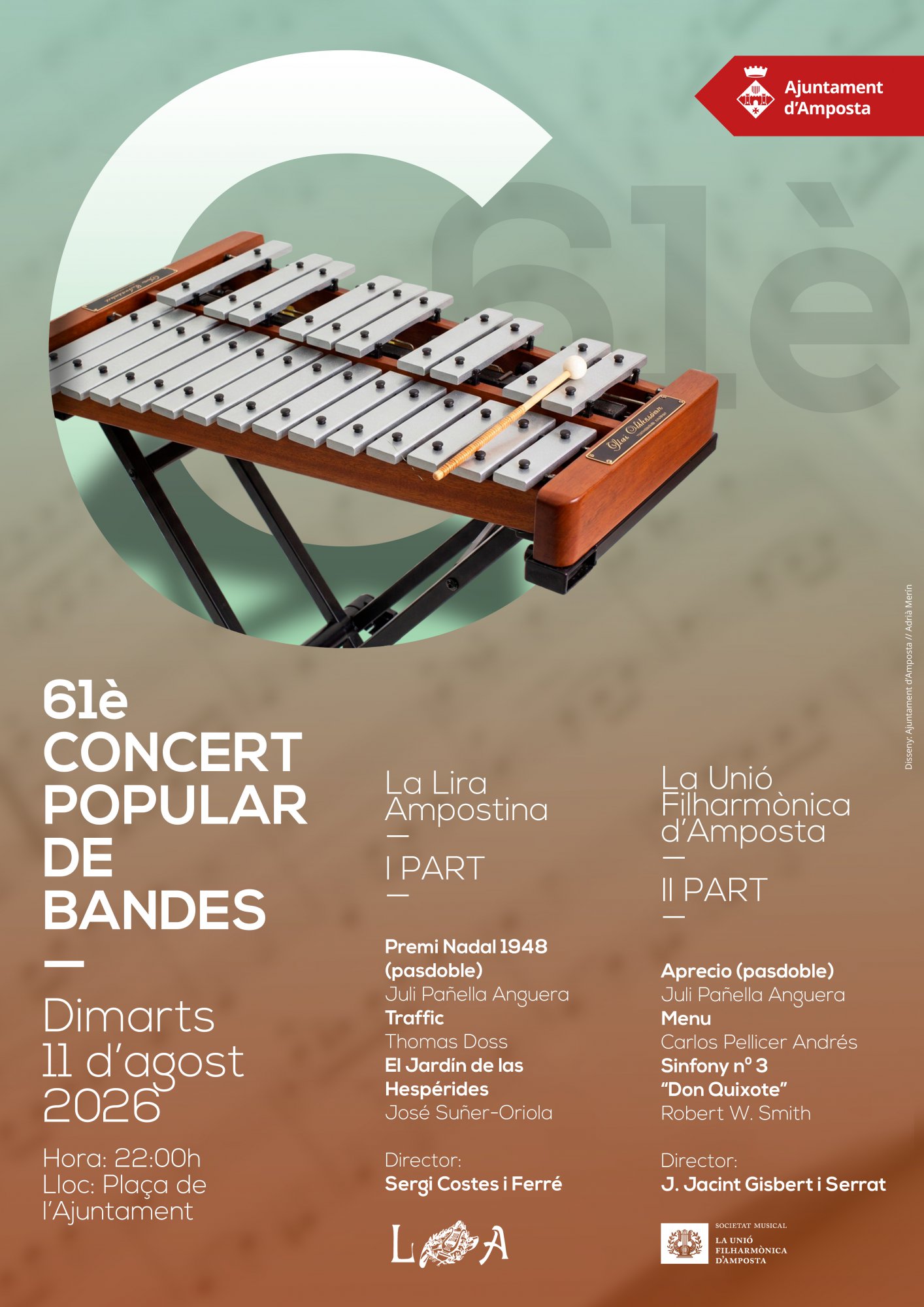 El 61è Concert de Bandes homenatjarà el músic Juli Pañella en el 121è aniversari del seu naixement