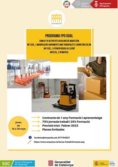 L’Ajuntament ofereix formació i treball a 14 joves amb el programa Formació Professional i Ocupacional Dual