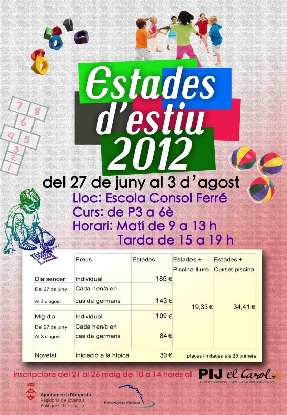 Ajuntament d´Amposta > Comunicació > Estades d’estiu 2012