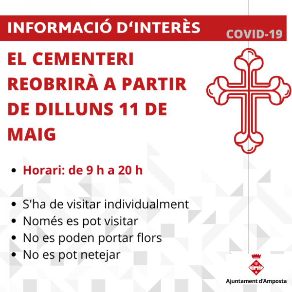 Es reobre el cementeri municipal 