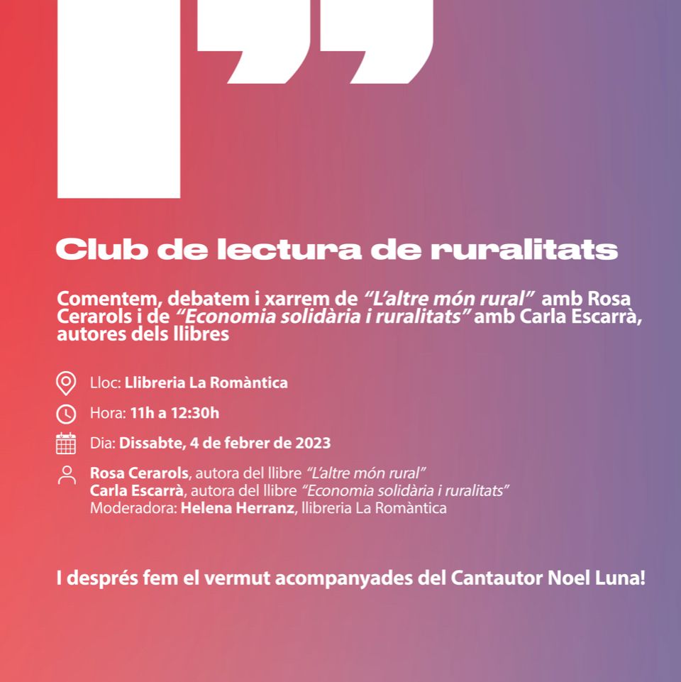 Ajuntament d´Amposta > agenda > Debat obert sobre ruralitats i economia solidària