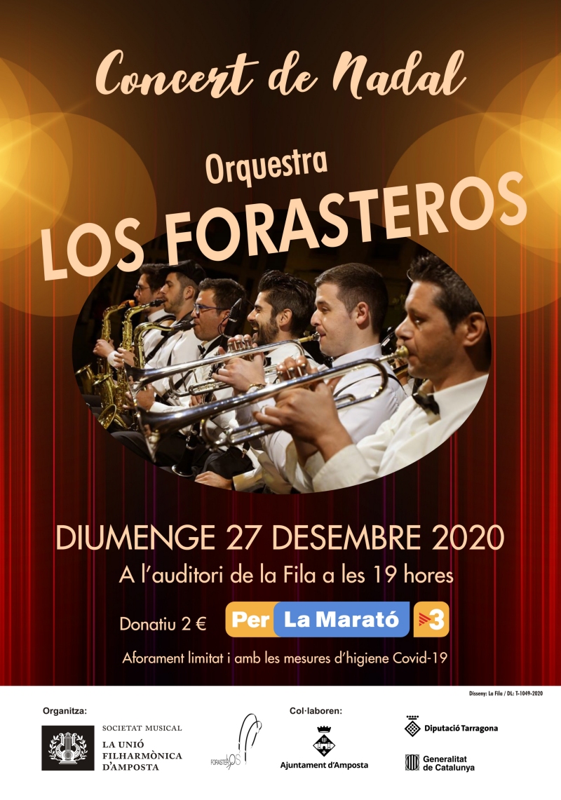 Ajuntament d´Amposta > agenda > Concert de Nadal amb l’orquestra Los Forasteros
