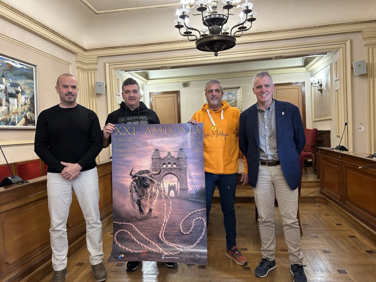 Amposta presenta el cartell del XXI Congrés Nacional de Bou de Corda, que se celebrarà del 2 al 5 de juliol de 2026