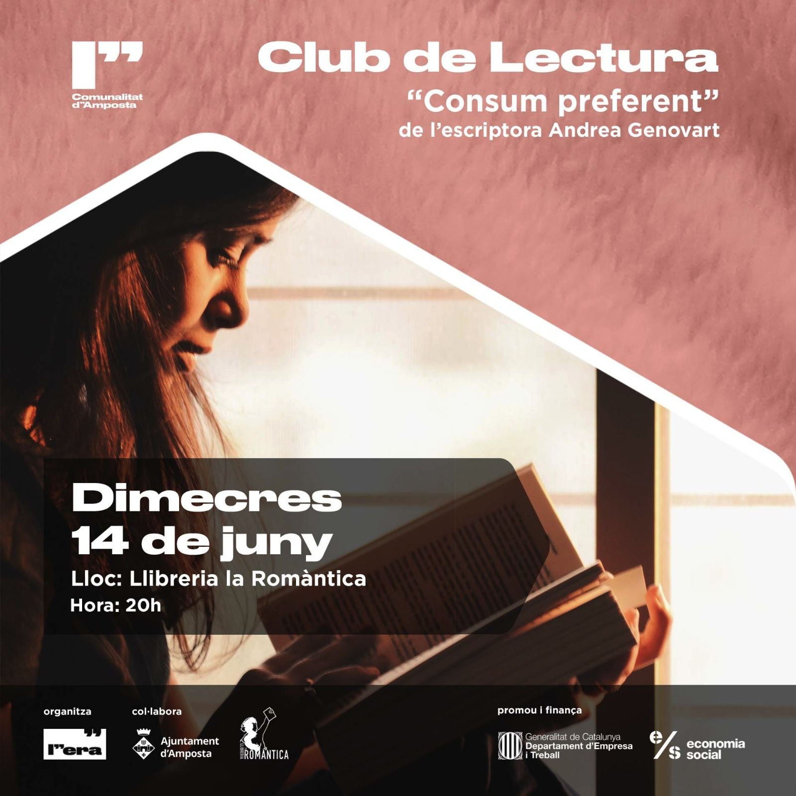 Ajuntament d´Amposta > agenda > Club de lectura de pensament crític. Comentarem Consum preferent, d’Andrea Genovart