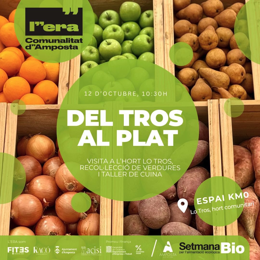 Ajuntament d´Amposta > agenda > Del Tros al plat. Visita a l’hort "lo Tros", recol·lecció de verdures i taller de cuina