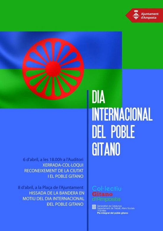 Ajuntament d´Amposta > agenda > Dia Internacional del Poble Gitano. Xerrada-col·loqui Reconeixement de la ciutat i el Poble Gitano