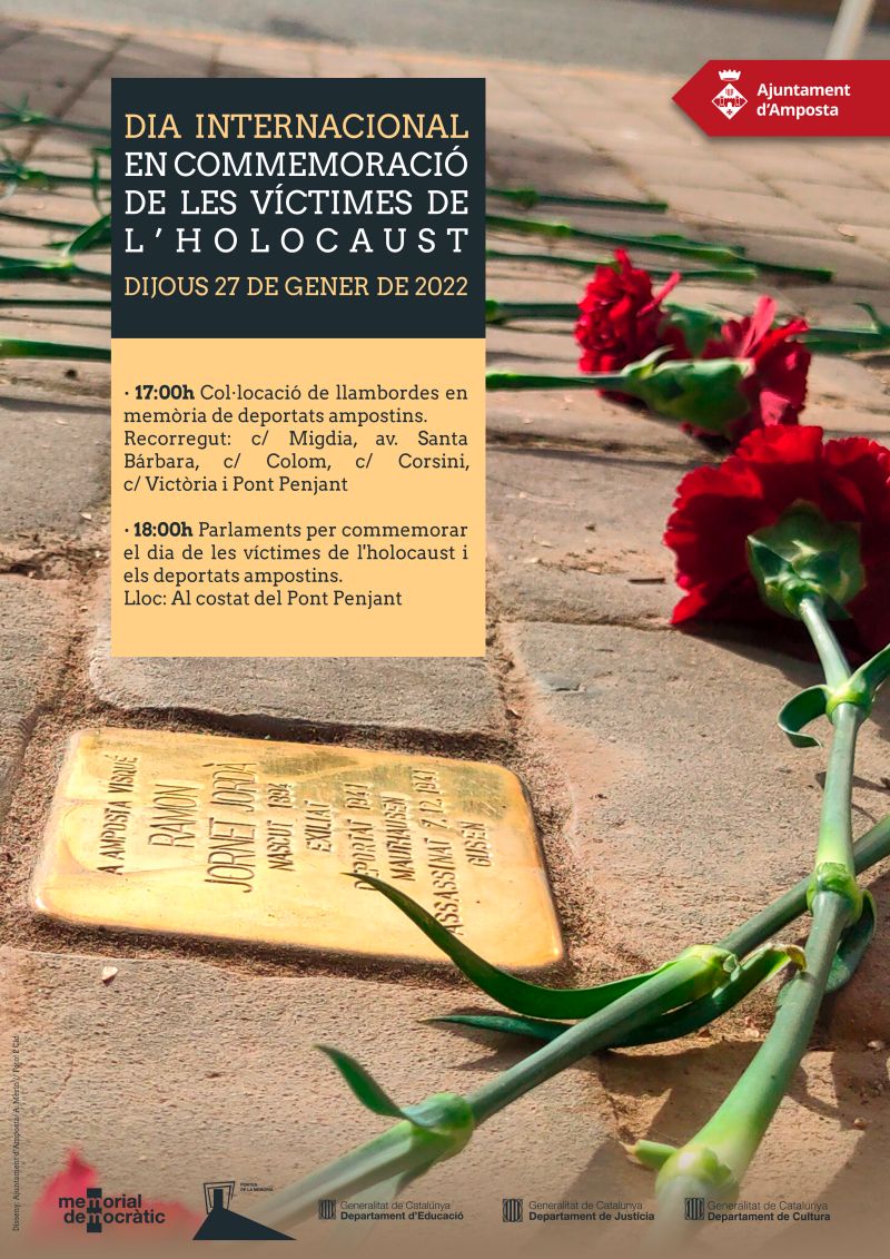 Ajuntament d´Amposta > agenda > Dia internacional en commemoració de les víctimes de l’Holocaust