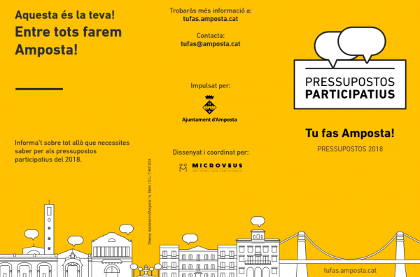 Díptic promocional de Tu fas Amposta!