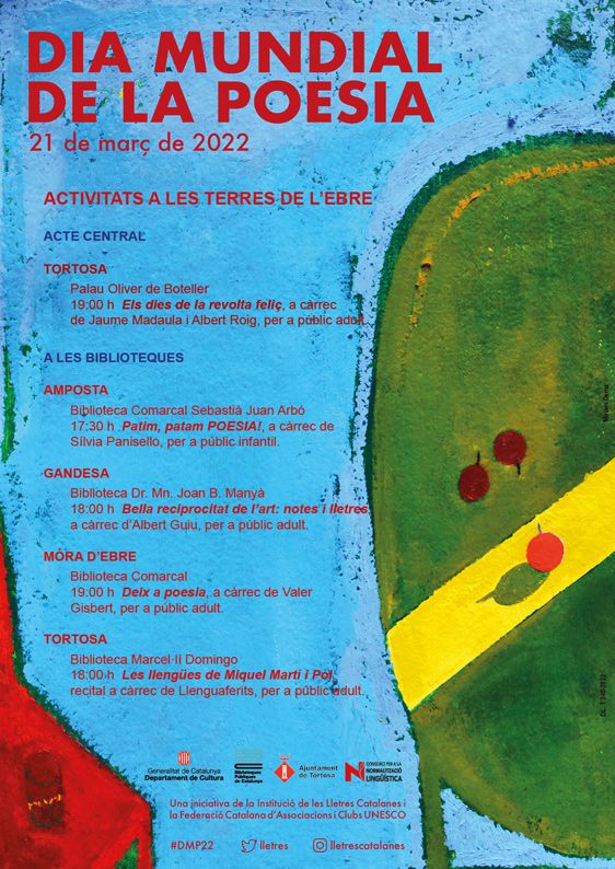 Ajuntament d´Amposta > agenda > Dia Mundial de la Poesia: Patim, patam POESIA!