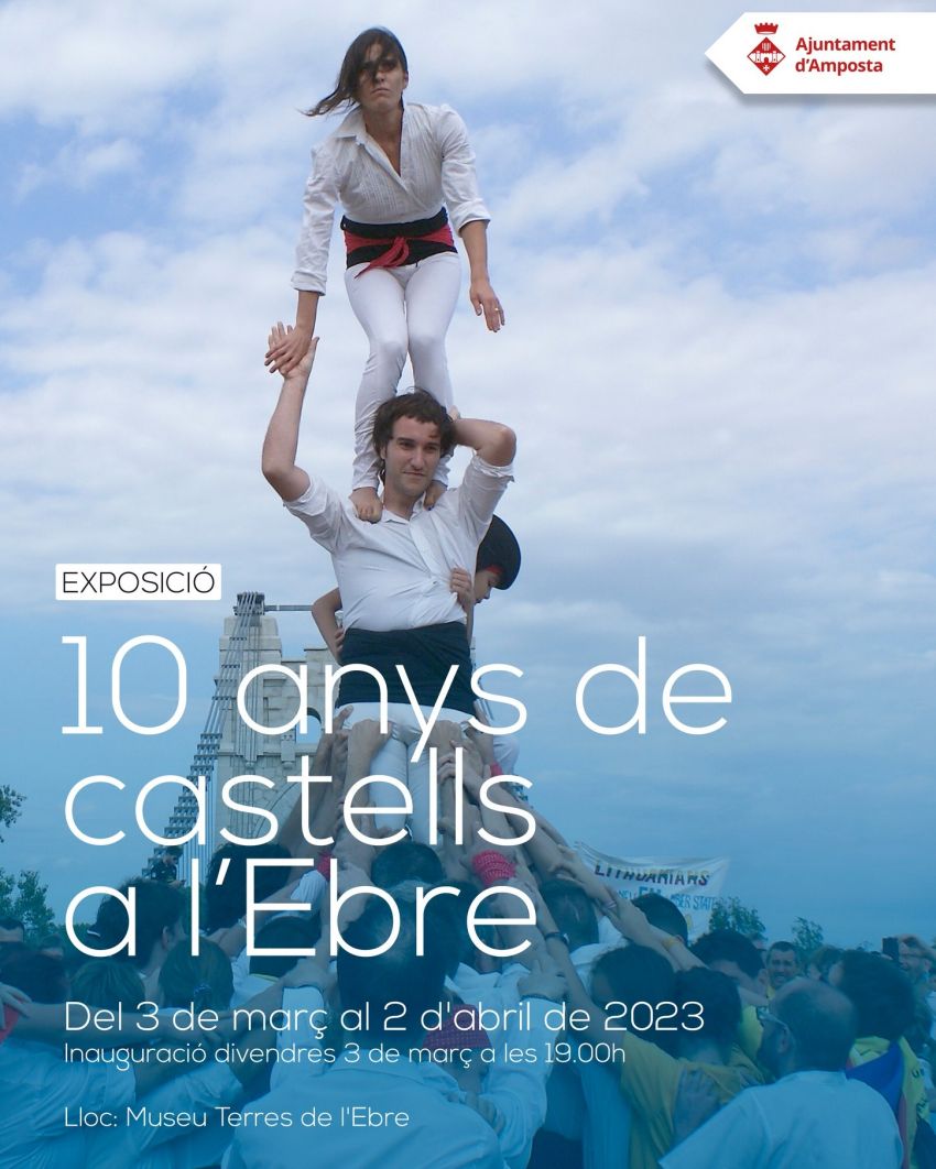 Ajuntament d´Amposta > agenda > Exposició "Deu anys de castells a l’Ebre" amb motiu del Xè aniversari de la colla dels Xiqüelos i Xiqüeles del Delta