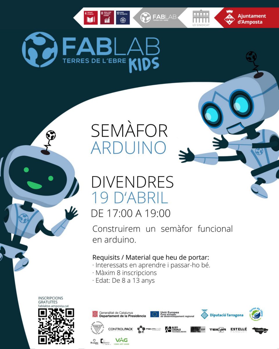 Ajuntament d´Amposta > agenda > Fablab Kids. Semàfor arduino