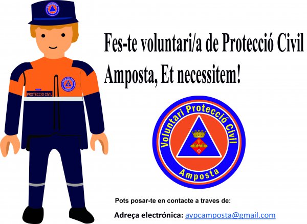 Crida al voluntariat: Fes-te voluntari/ària de protecció civil