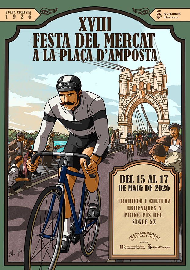 Cartell Festa del Mercat a la Plaça a Amposta