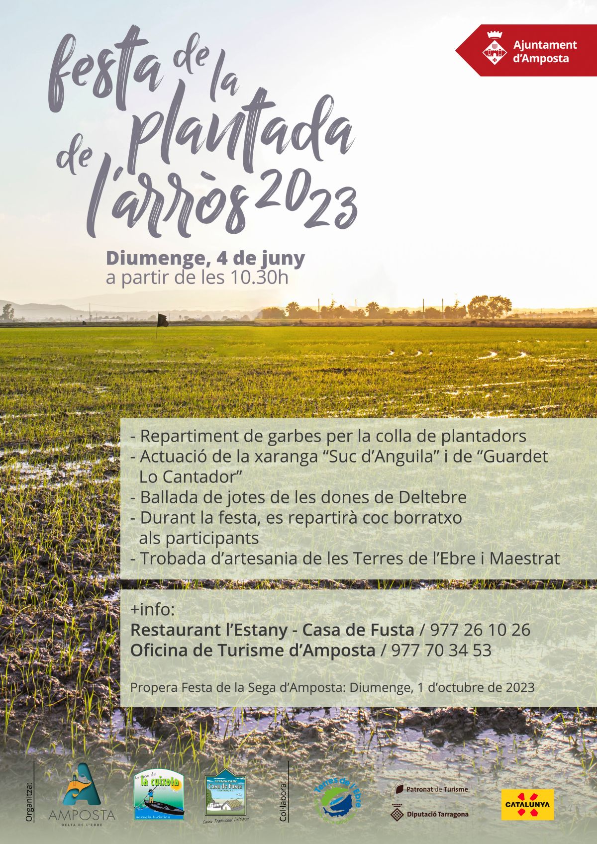 Ajuntament d´Amposta > agenda > Festa de la plantada de l’arròs d’Amposta