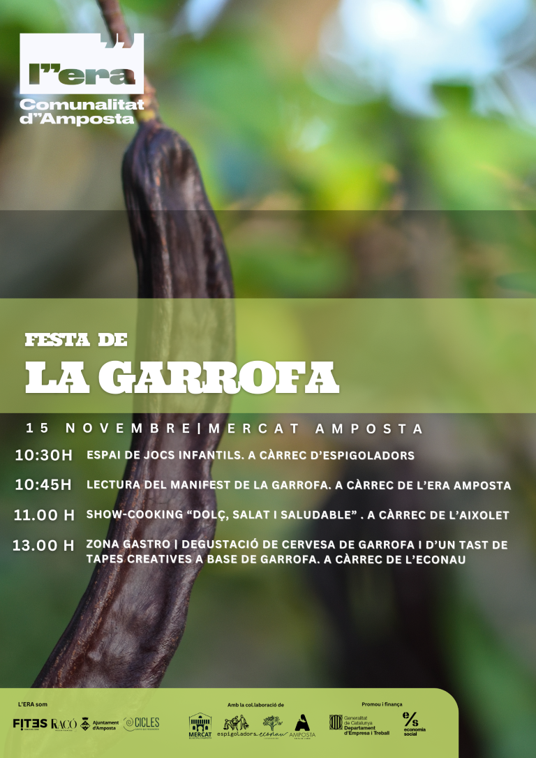 Amposta celebra la Festa de la Garrofa amb activitats divulgatives i gastronòmiques