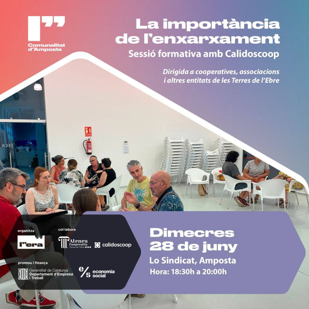 Ajuntament d´Amposta > agenda > Sessió formativa amb Calidoscoop: La importància de l’enxarxament