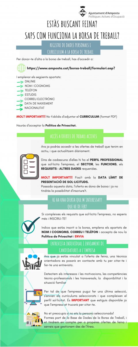 Infografia borsa de treball