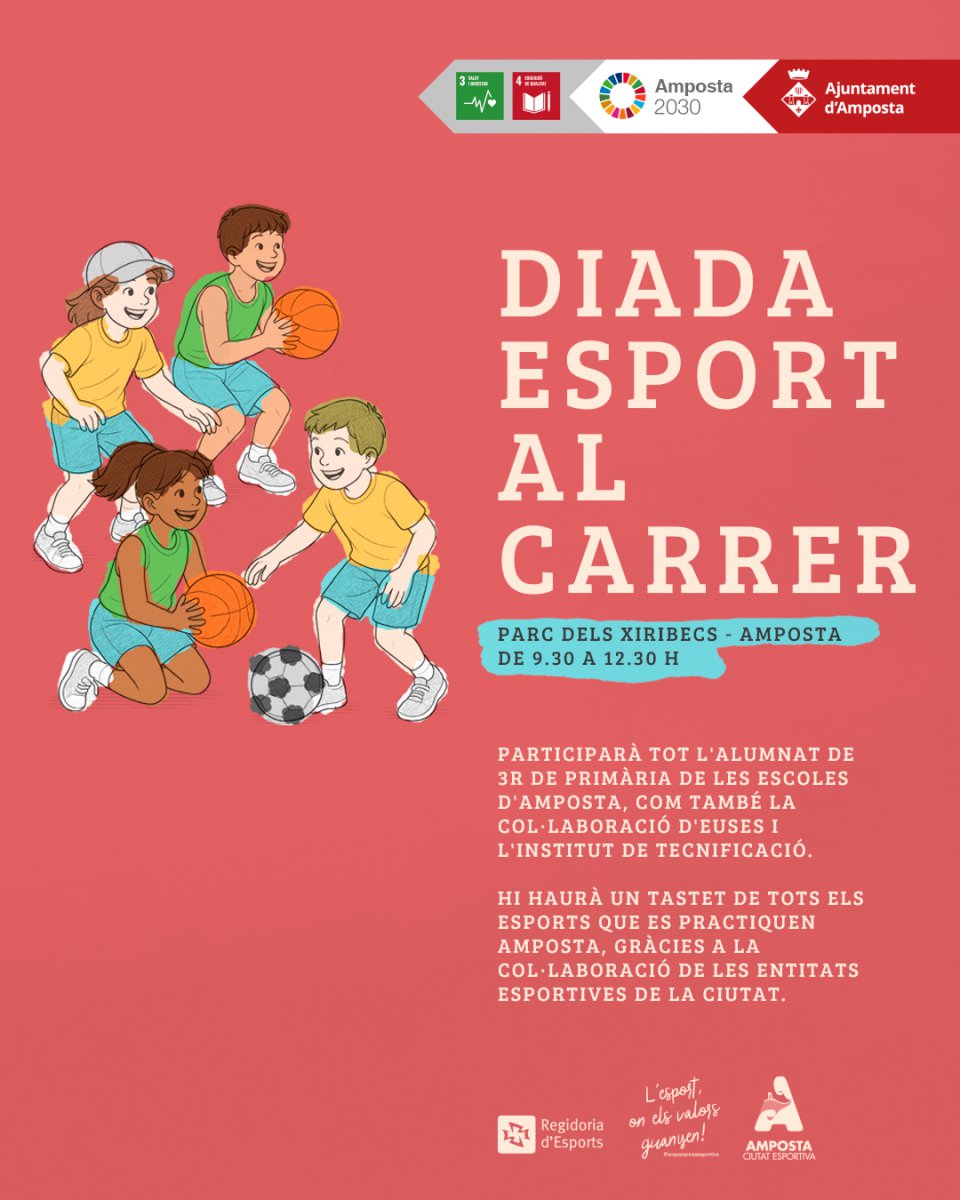 Prop de 250 alumnes de 3r de primària dels cinc centres d’Amposta participaran a la Diada de l’Esport al Carrer