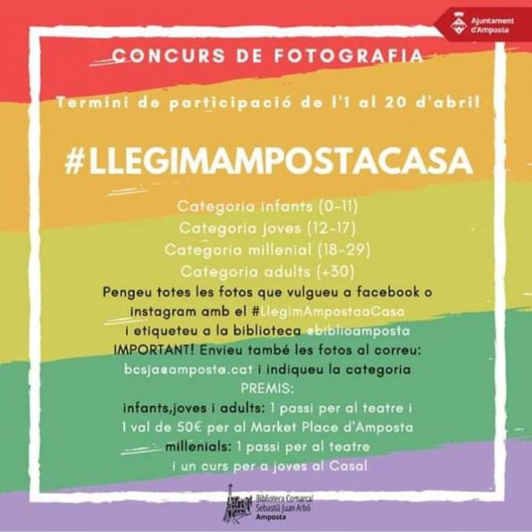 COVID-19: #LlegimAmpostaCasa, nou concurs de fotografia de la Biblioteca