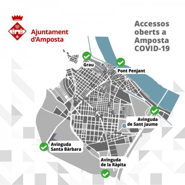 COVID-19: Reestriccions als accessos d’Amposta
