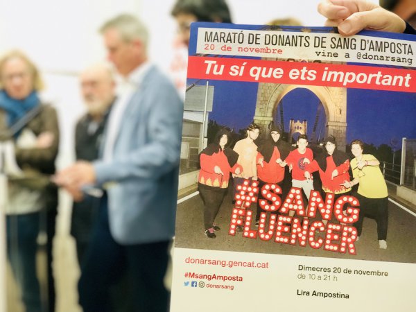 Els #sangfluencers  protagonitzen enguany la Marató de Donació de Sang d’Amposta