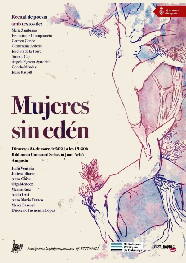 Ajuntament d´Amposta > agenda > Recital de poesia Mujeres sin edén, a càrrec de Lorquianas