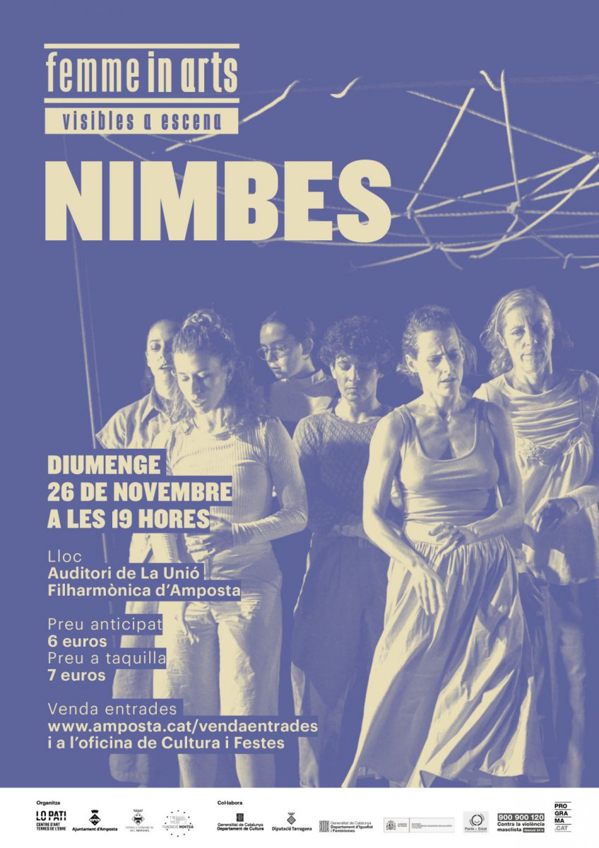 Ajuntament d´Amposta > agenda > Obra de teatre Nimbes, dins de la programació del Femme in Arts - Visibles a escena